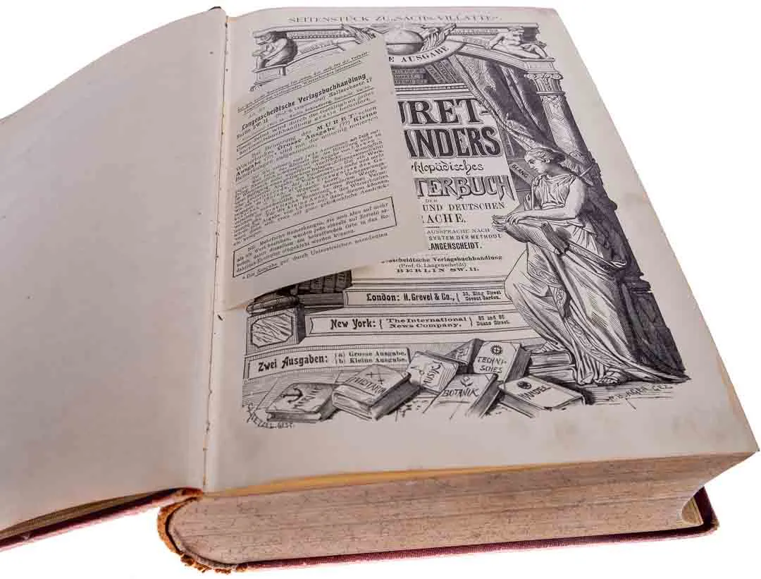 Buch Muret Sanders Enzyklopädisches Wörterbuch Erster Teil Englisch-Deutsch 1904  – Bild 5