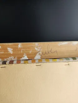 Vintage Gobelin Stickbild / Sonnenblumen mit Vase - Bild 4