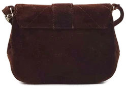 Wildleder Trachtentasche dunkelbraun - Bild 2