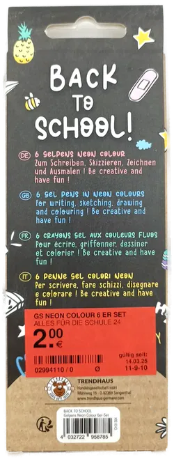 Trendhaus 6 Gelpens Neon Colour - Bild 2