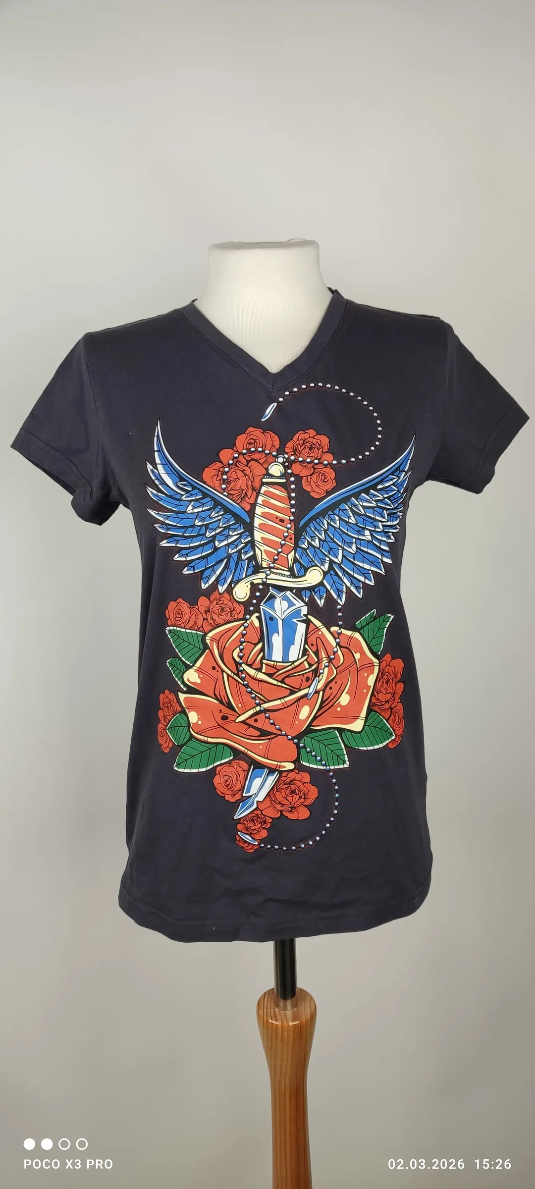 Rock Rebel Damen T-Shirt XS Baumwolle Bedruckt | Wie Neu - Bild 4