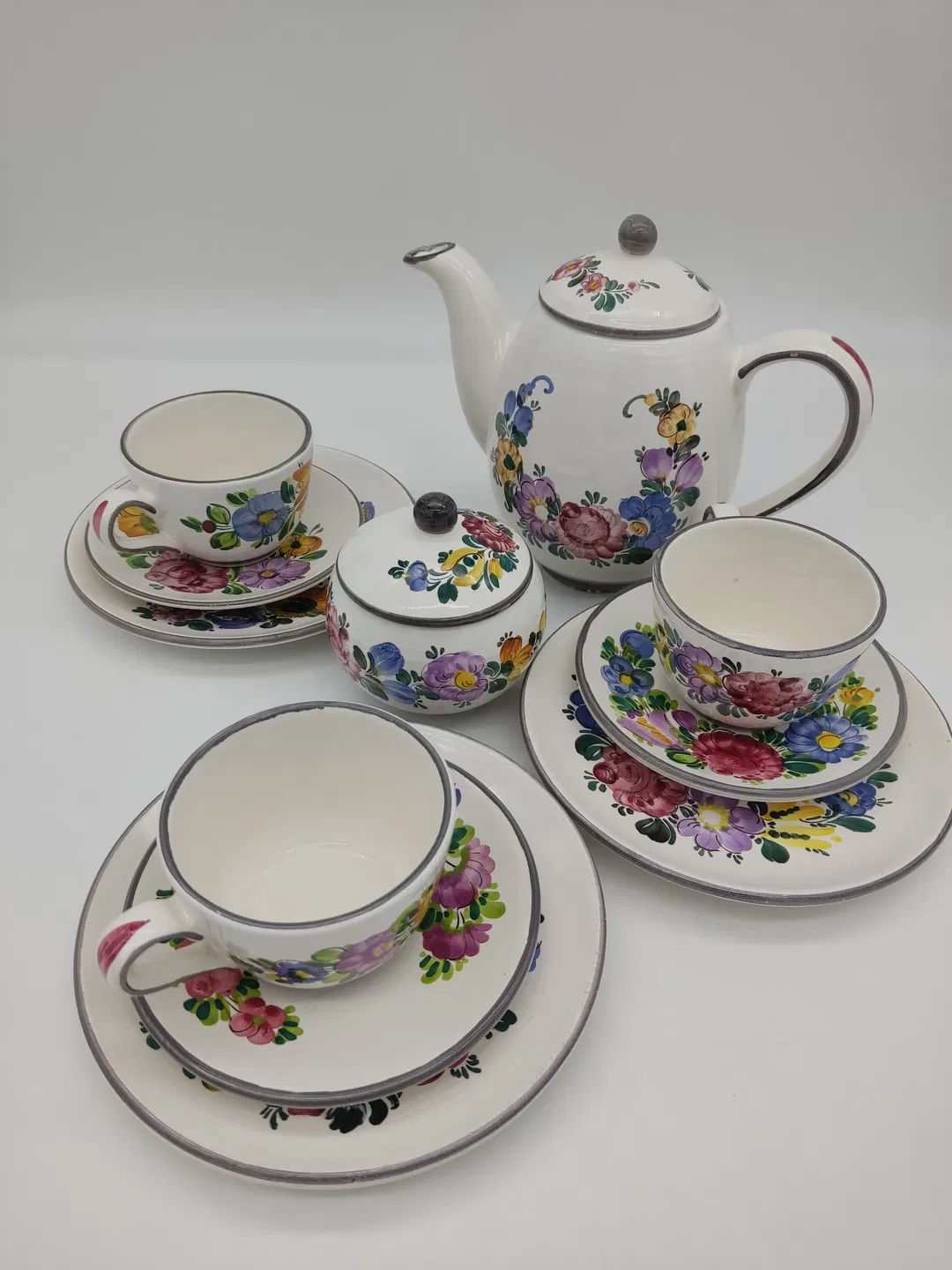 Gmundner Keramik Kaffee/Teeservice 'Bauernblume' - 11-teilig - Bild 1