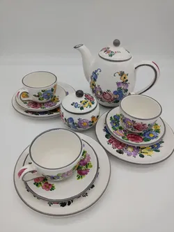 Gmundner Keramik Kaffee/Teeservice 'Bauernblume' - 11-teilig - Bild 1