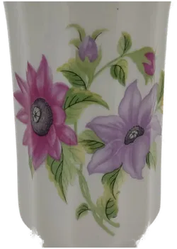 Porzellan - Vase mit Blumendekor - Bild 2