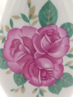 Porzellanvase mit Blumenmotiv aus Unterweissbach | DDR-Ostalgie Henkelvase - Bild 6