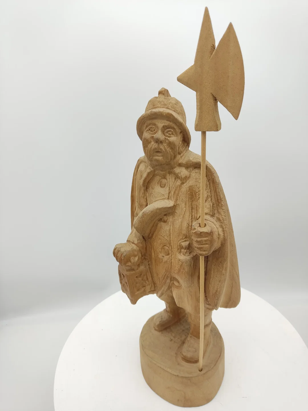 Nachtwächter Figur Handarbeit Holz 44 cm | Handgeschnitztes Unikat – Bild 4