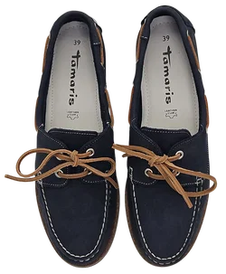 Tamaris Damen Leder Mokassins, blau - Gr. 39 - Bild 3