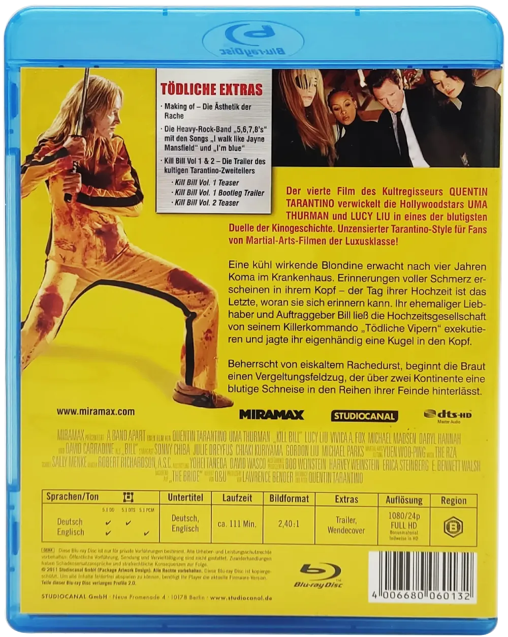 Blu-Ray "Kill Bill - Volume 1" mit Uma Thurman und Lucy Liu – Bild 2