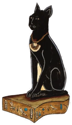 Ägyptisches Papyrusbild – Göttin Bastet, handgemalt, 26 × 22,5 cm, mit Originalhülle - Bild 3