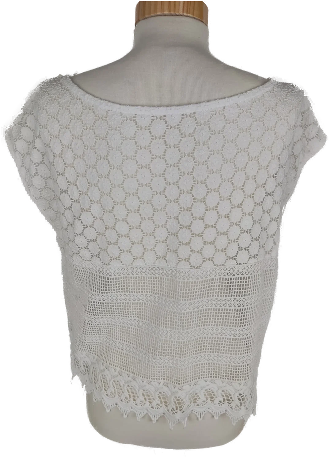 C&A Damen Spitzen Top, weiß, Größe S – Bild 3