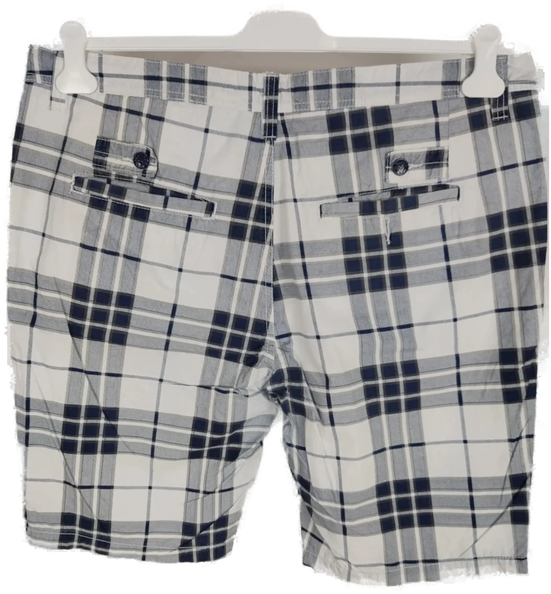 Herrenhose Wild 1978 South America kariert, weiß/blau/grau, Größe L – Bild 2