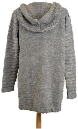 Lange CARISMA Strickjacke mit Kapuze und Reißverschluss, Gr. L - Bild 3