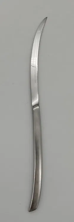 17 sandgestrahlte (versilberte) Fischmesser von 