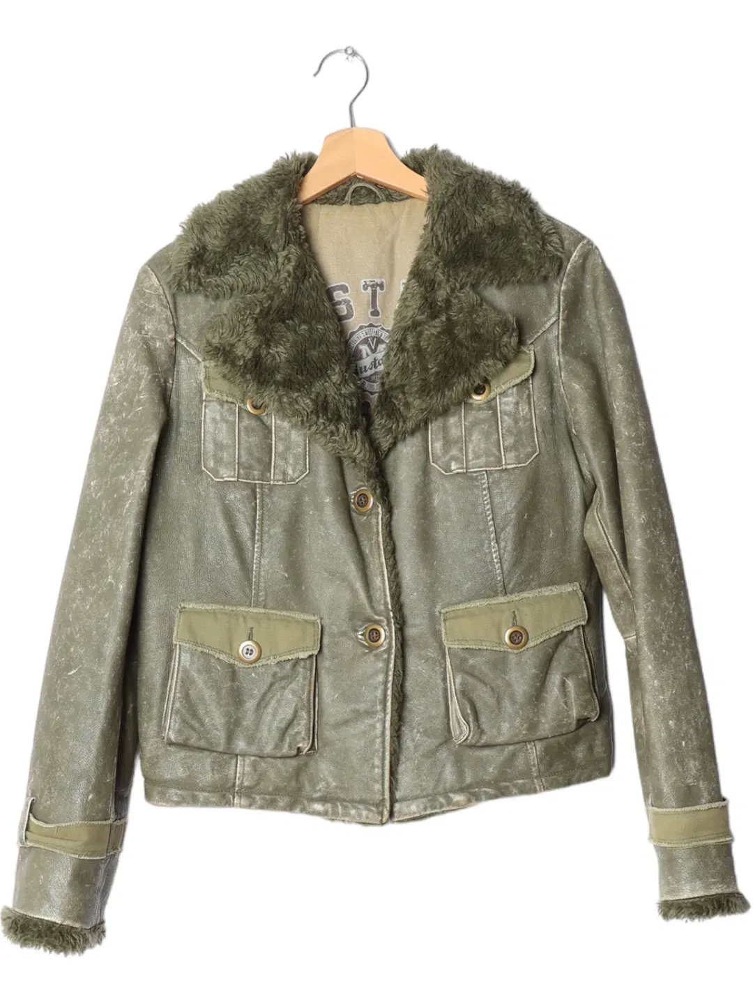 Babäm! - Mustang Damen Lederjacke, oliv - Gr. L - Bild 4