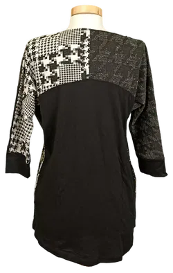 Desigual Damen Oberteil schwarz/weiß gemustert Gr. S - Bild 2