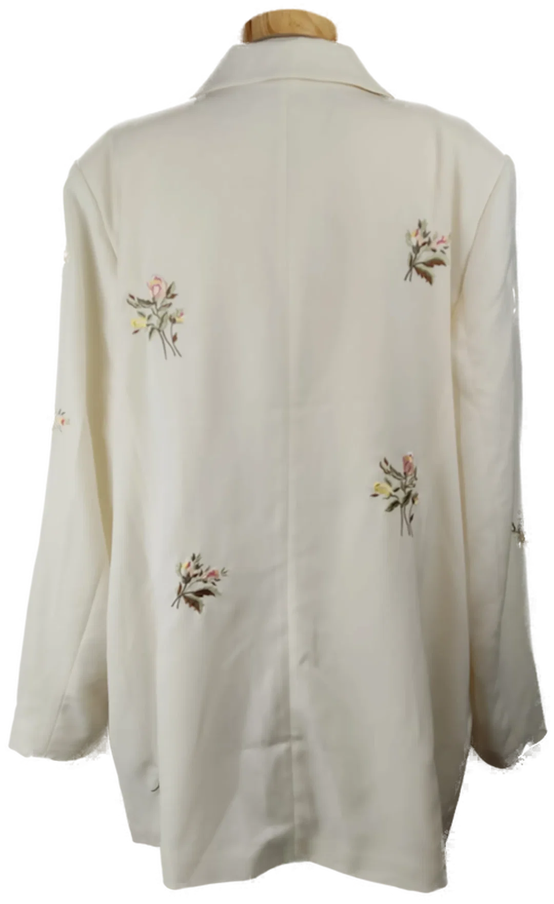 Damen Blazer Sommerjacke - geblümt, weiß - Gr. 50  – Bild 3