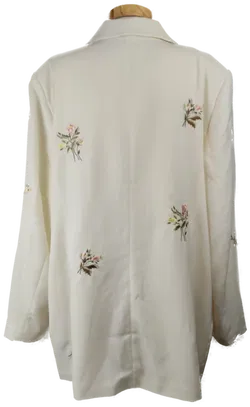 Damen Blazer Sommerjacke - geblümt, weiß - Gr. 50  - Bild 3