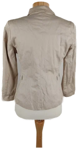 H&M Damen Blazer in Beige mit Knöpfen (ohne Gürtel), Gr. S - Bild 2
