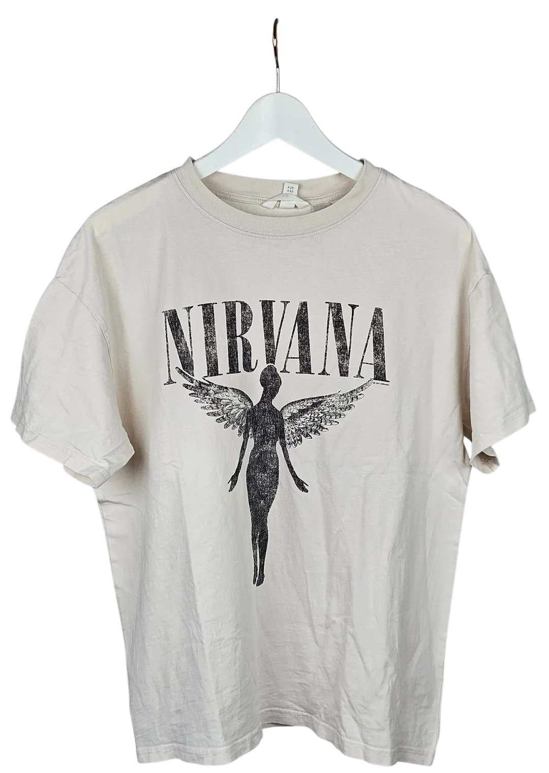 Nirvana H&M Herren Band T-Shirt, beige - Gr. S  - Bild 1