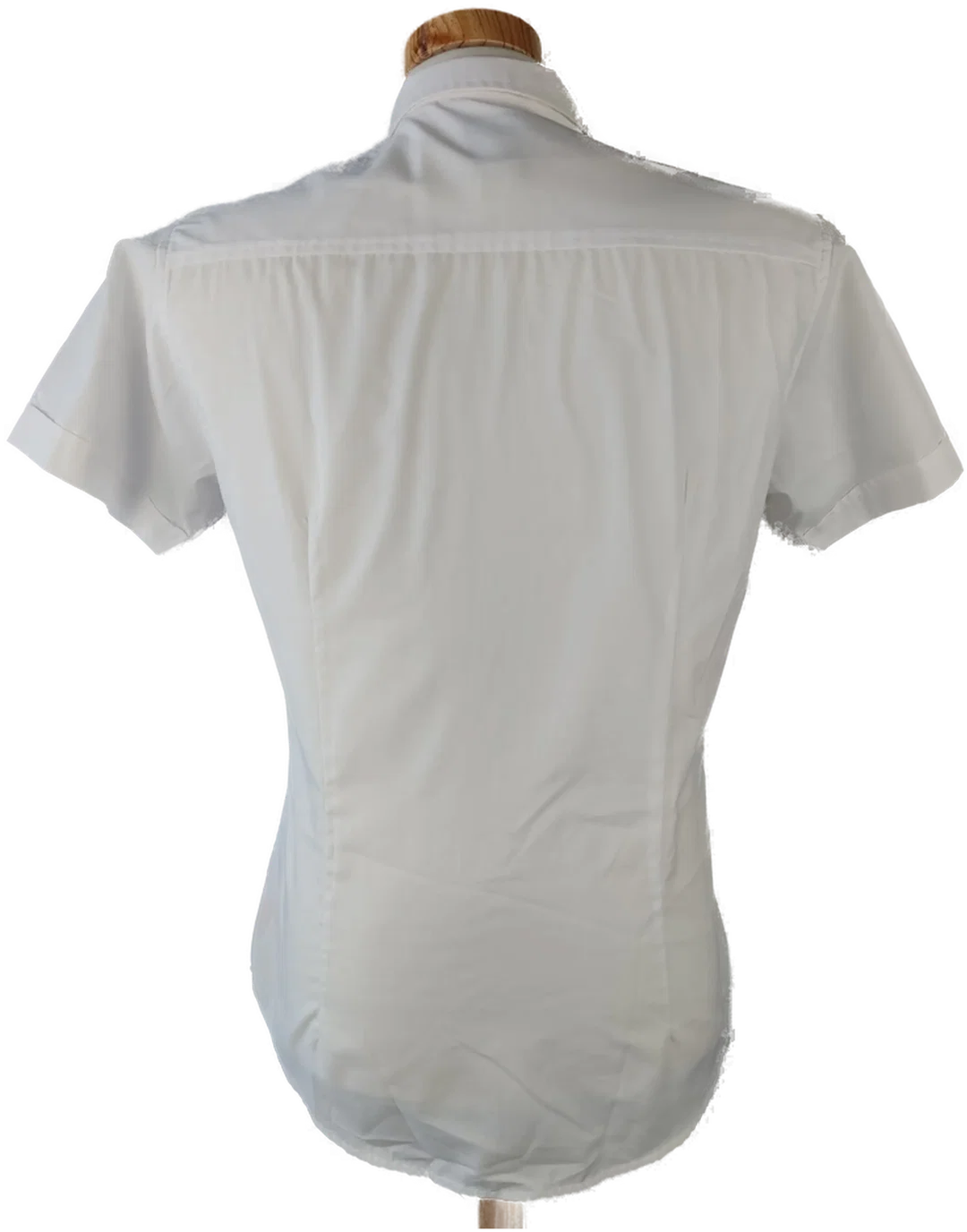 Fishbone Herrenhemd Kurzarm weiß - Gr. M (Slim fit) – Bild 3