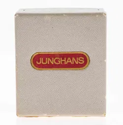 JUNGHANS Vintage Tischuhr mit Weckerfunktion in braun-gold - Bild 2