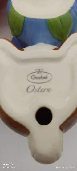 Goebel Porzellan-Hase Mit Glockenblume | Ostern-Sammlerstück  - Bild 8