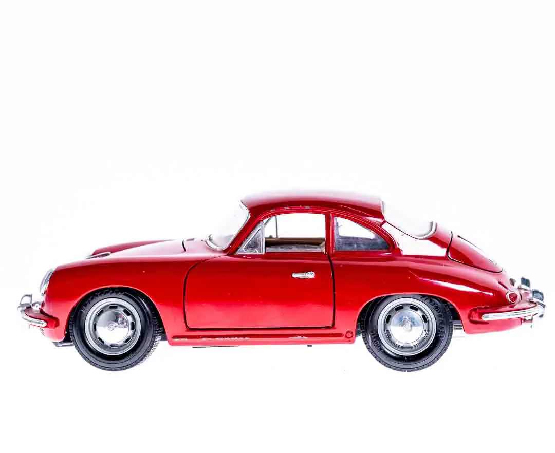 Bburago Modellauto Porsche 356 B rot (1961) 1/18 Druckguss Maßstab – Bild 2