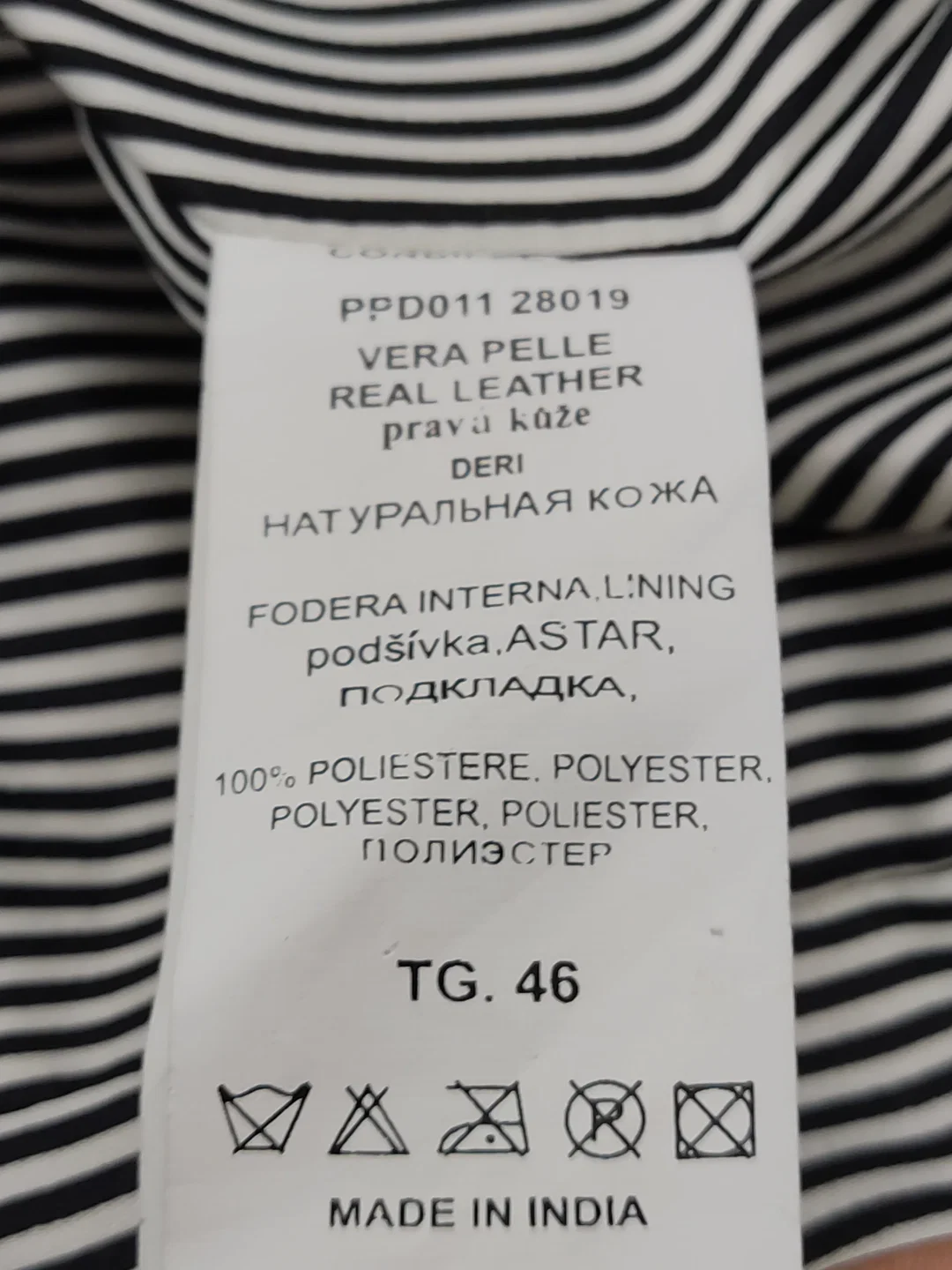 conbipel Damen Lederjacke weiß Italienische Gr. 46 (deutsche Gr. 40) – Bild 2