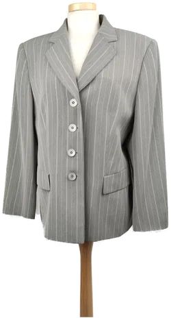 Gerry Weber Damen-Blazer grau-weiss gestreift - M/38 - Bild 1