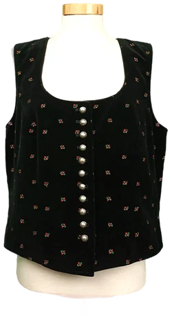 h.moser Damentracht Samtgilet "Pleamle" Gr. XL