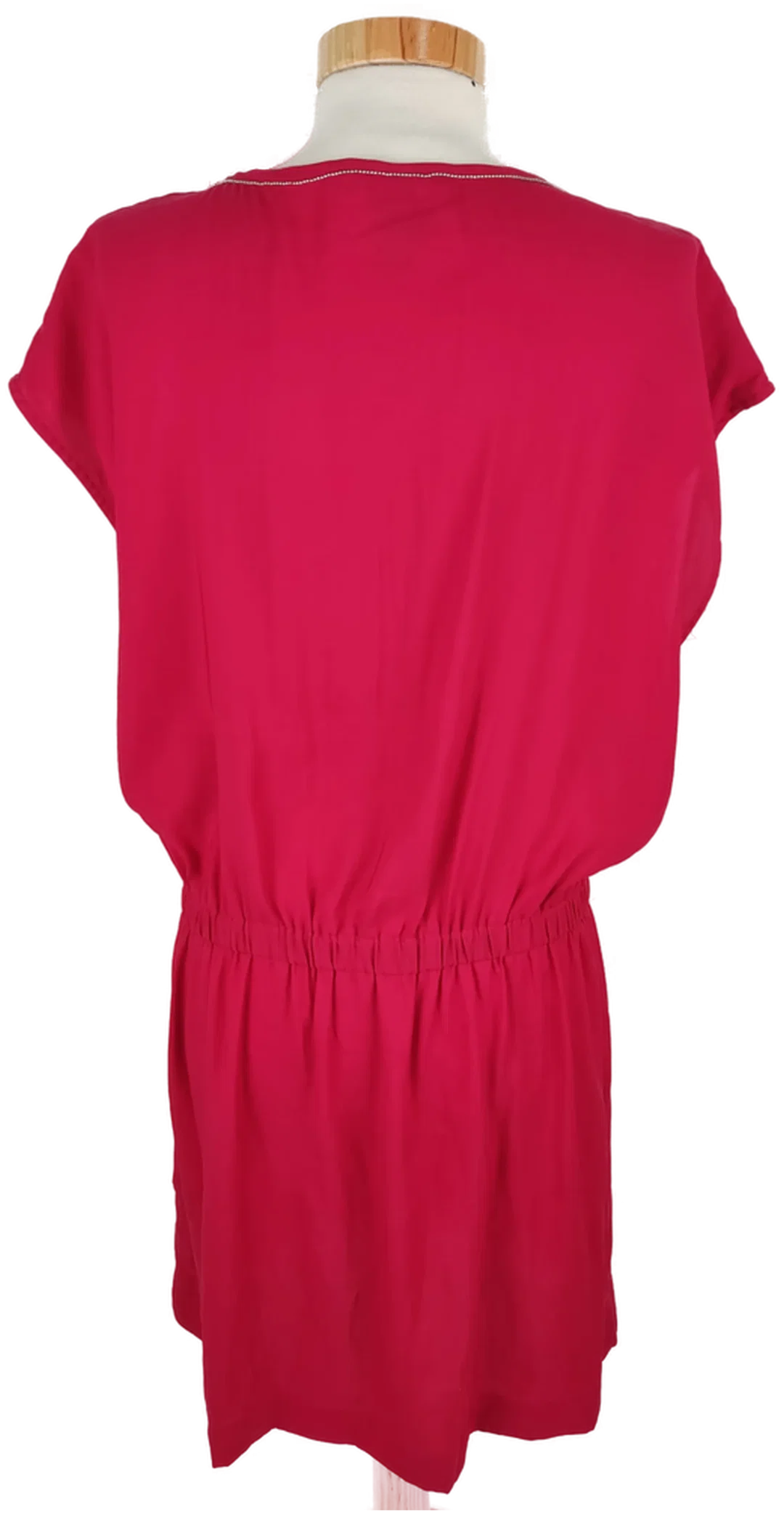 Kleid "H&M", ärmellos mit V-Ausschnitt und Pailletten, rot , Größe 42 – Bild 3