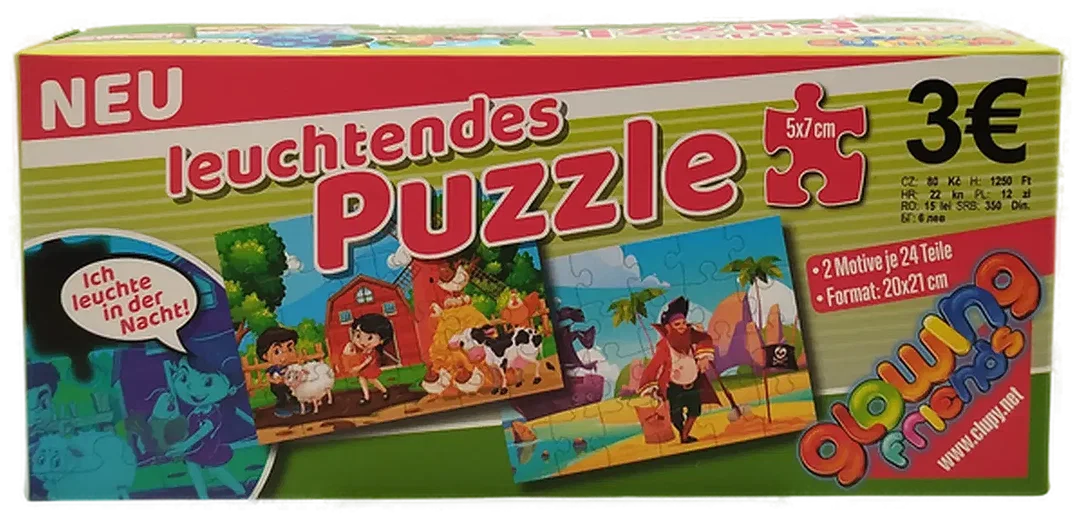 Kinderpuzzle, Nachtleuchtend, 2 Motive je 24 Teile, ab 3 Jahren | Gute-Nacht-Zauber - Bild 4