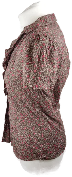 Esprit Damenbluse Baumwolle Blumenmuster Größe 36 | Retro-Charme – Vorschau 2