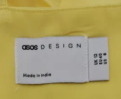 Asos Design Damen Plisseekleid gelb - Gr. 40 - Bild 4