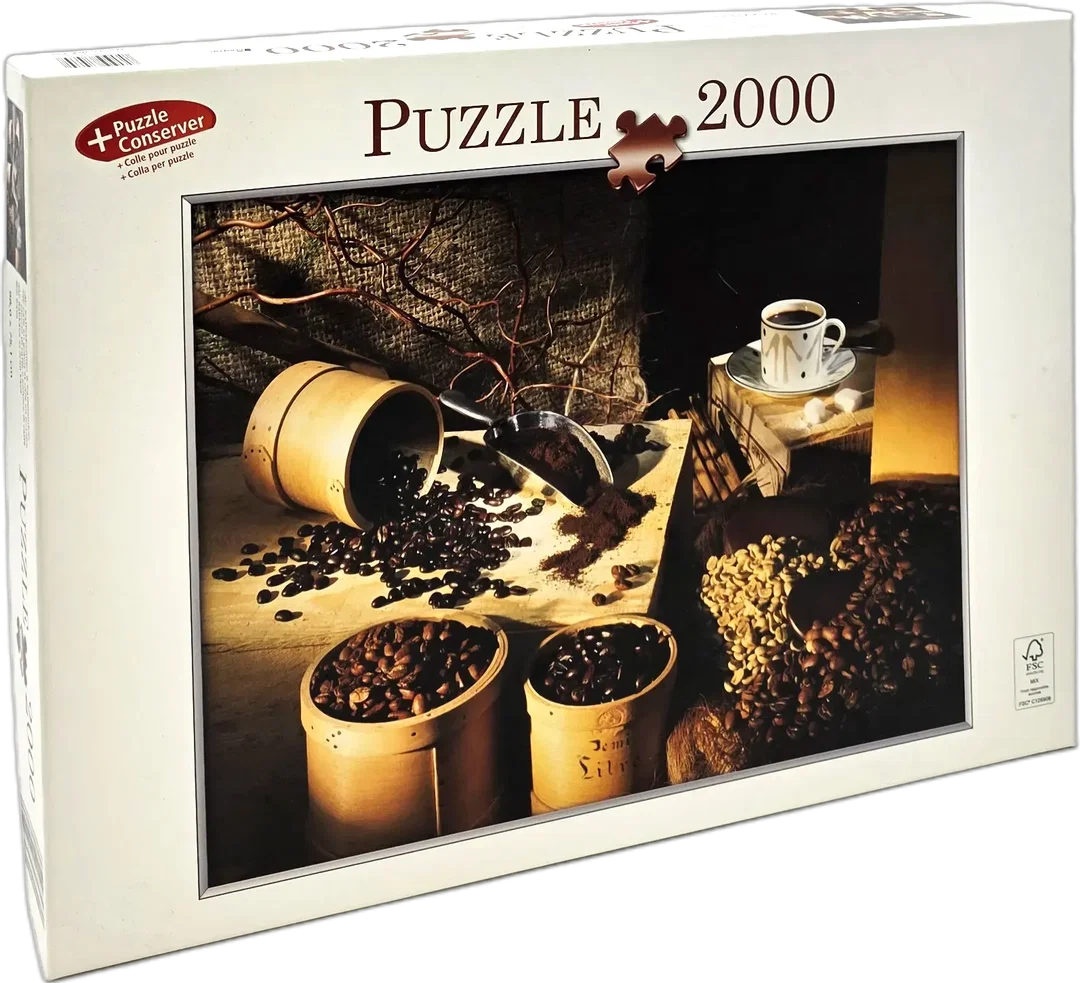 Ravensburger 2000-Teile-Puzzle Kaffeemotiv mit Bohnen und Tassen - Bild 1