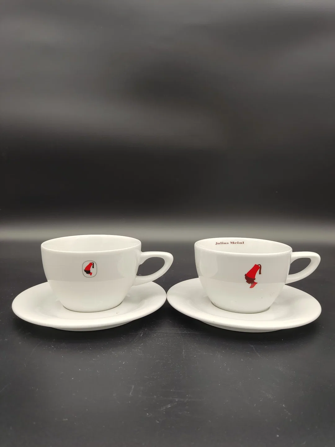 2 Stück Große Julius Meindl-Kaffeetassen mit Untertassen / Durchmesser 10,5 cm – Bild 3