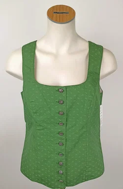Kaiseralm Damen Trachtenweste gemustert grün Gr. M/L – Vorschau 1