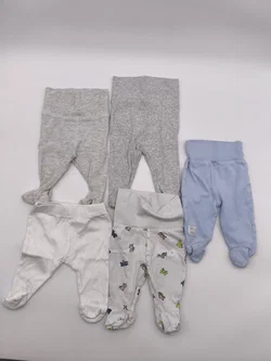 5er Set Baby Hosen, mit Füßchen, Gr. 50/56