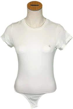 Calvin Klein Damenbody Sleepwear weiß Gr. M – Vorschau 1