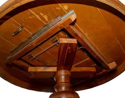 Vintage Biedermeier Rundtisch, ausziehbar, Mahagoni, Ø 120 cm - Bild 7