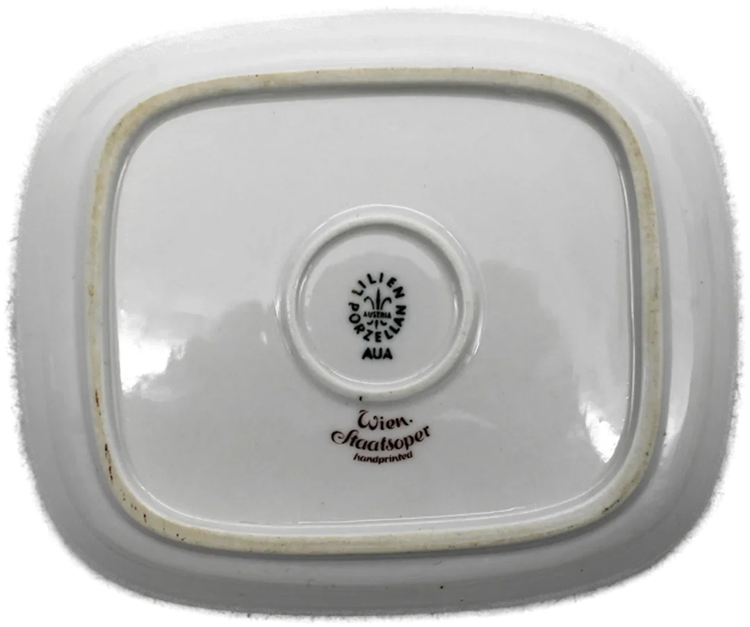 Lilien Porzellan Austria – Schale mit Motiv „Wien Staatsoper“ – 15 x 12,5 cm, handbedruckt – Bild 2