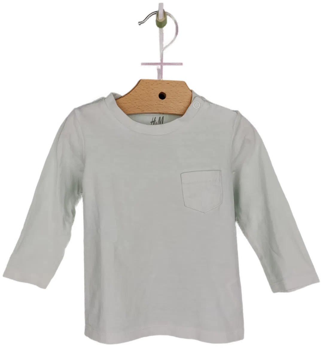 H&M Kinder Longshirt weiß - 74 - Bild 4