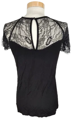 Schwarzes Spitzent-Shirt, Gr. S, hochwertige Qualität - Bild 4