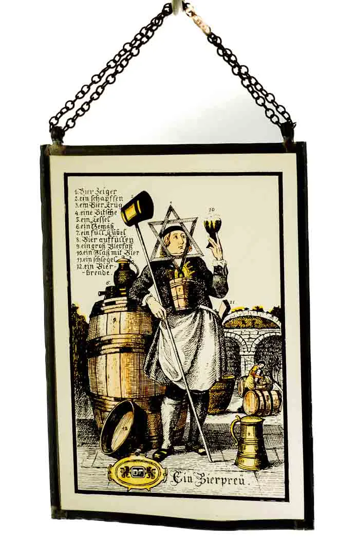 Glasbilder Set Bierbrauerei, ca. 25x18 cm, Vintage Deko (4-tlg.) – Bild 2