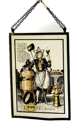 Glasbilder Set Bierbrauerei, ca. 25x18 cm, Vintage Deko (4-tlg.) - Bild 2