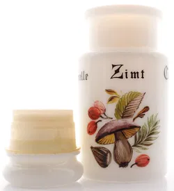 Vintage Gewürzglas-Set aus Porzellan (6-teilig) – mit floralen Motiven & Beschriftung - Bild 4
