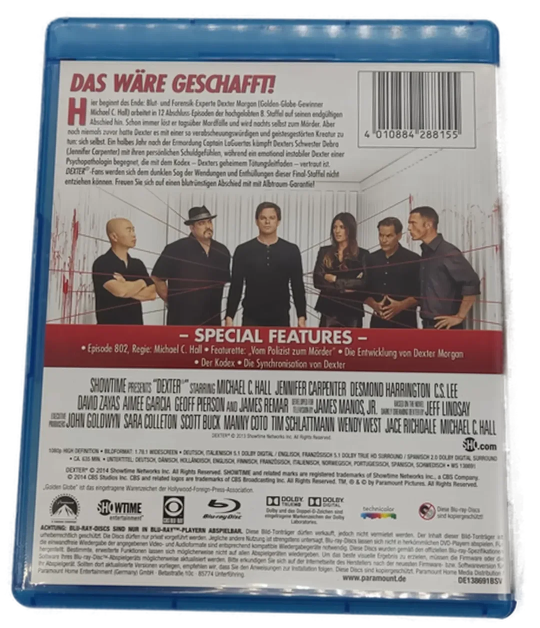 Blu-ray 6 Disc's Dexter "Die achte Season"  – Bild 3