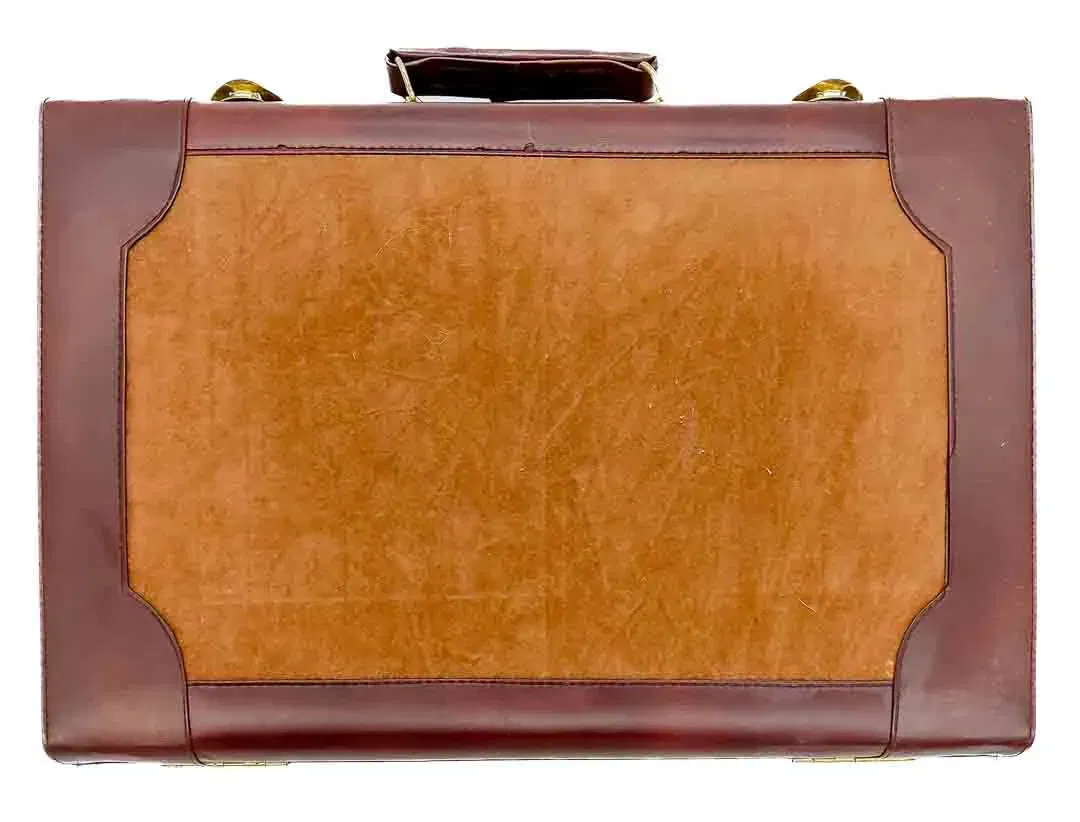 Vintage Backgammon im Lederkoffer - Bild 1