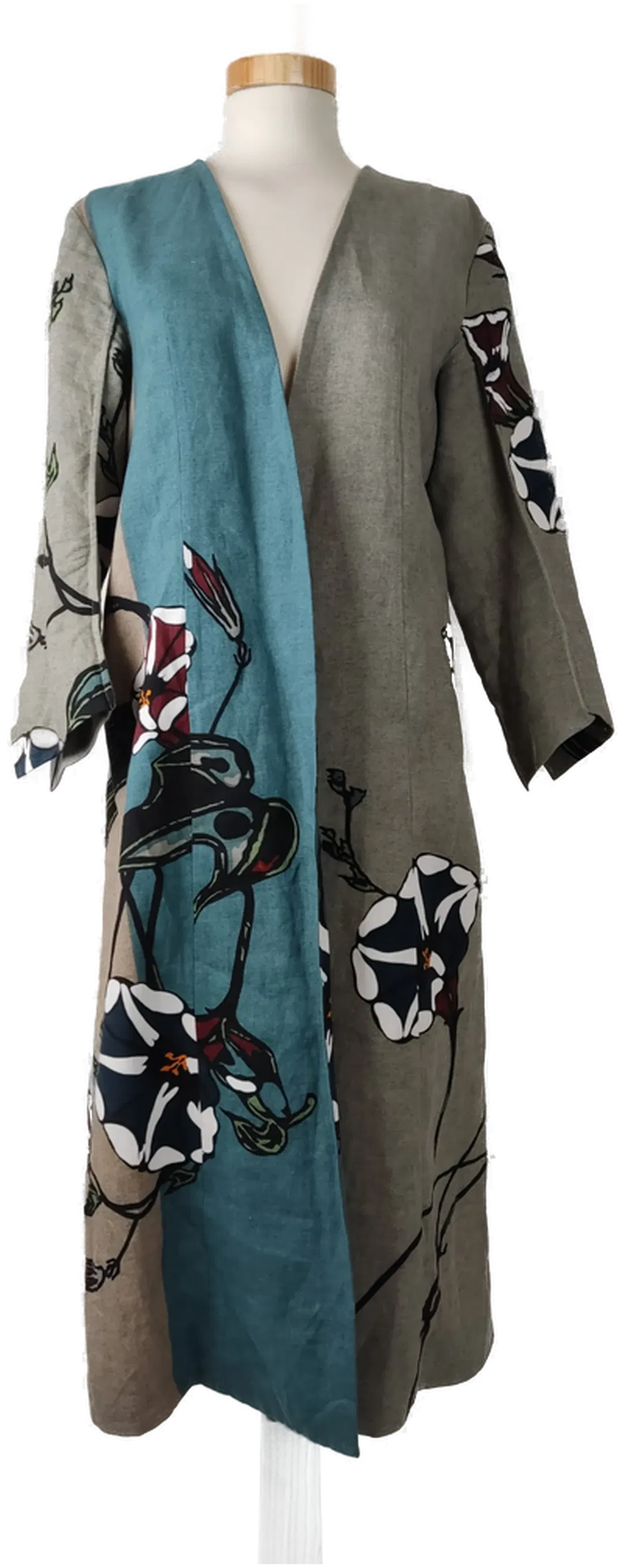 MARNI  Damengehrock aus Leinen in Gr. 44 mit floralem Muster - Bild 4