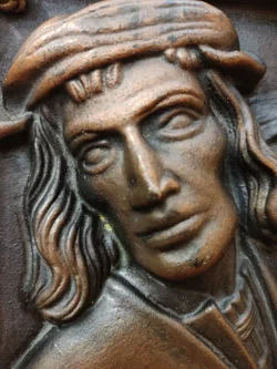 Gusseisenbild 'Der Fenstergucker' von Anton Pilgram 23x18cm | Historisches Detail - Bild 4
